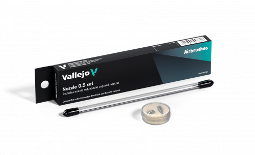 Vallejo: Airbrush - 0.5 Complete Needle + Nozzle/Needle Cap Set (Innovator, Profinish & EasyAir)
